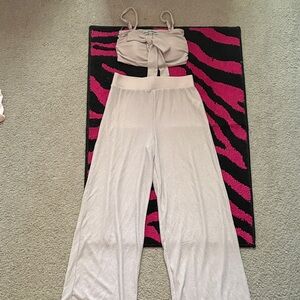 Almost Famous Cream Swim Beach Set